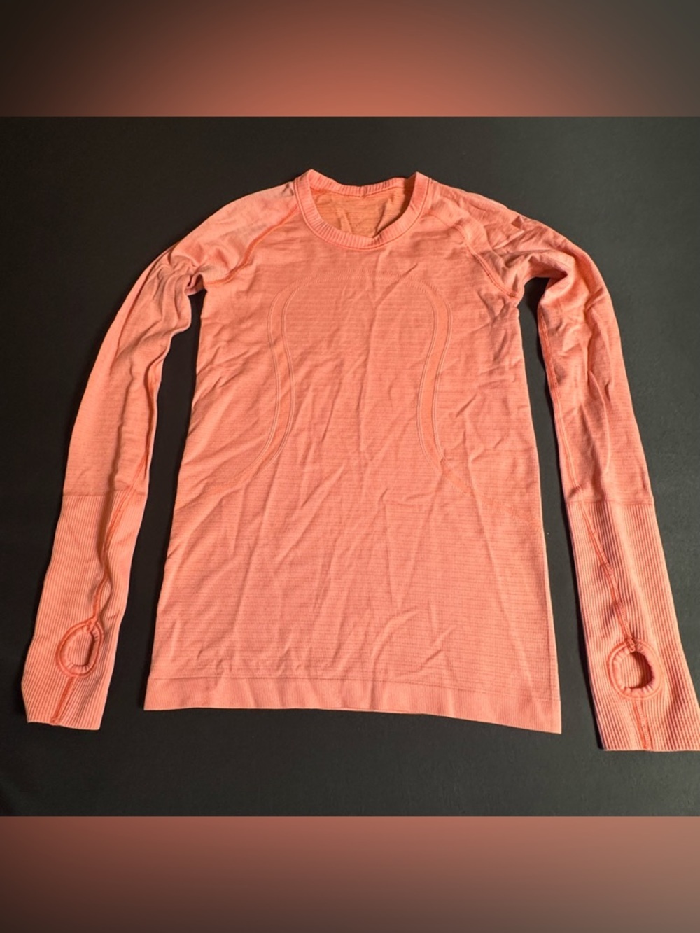 lululemon Coral Long Sleeve Seamless Performance Tee Athleisure
